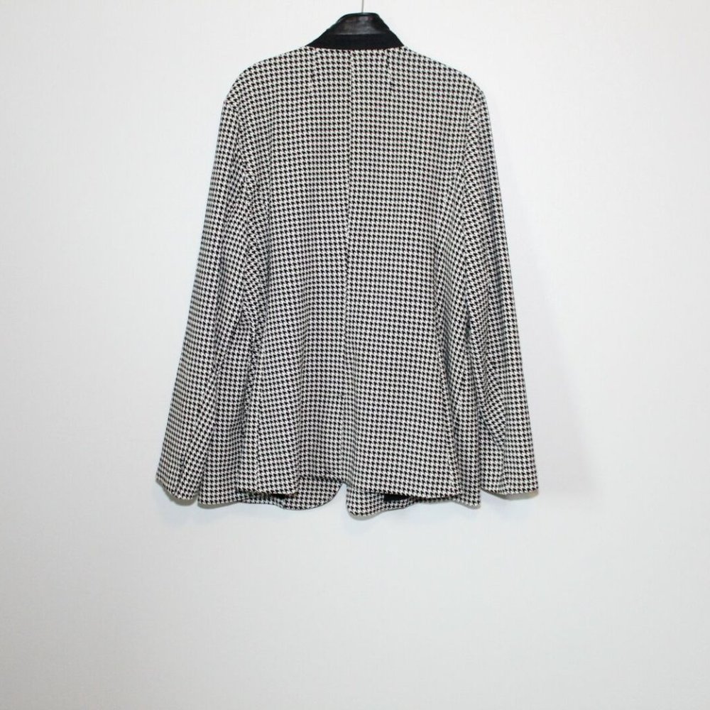 Lane Bryant THE BRYANT Houndstooth Blazer Black White Plus Size 20 H12671 - Picture 8 of 11